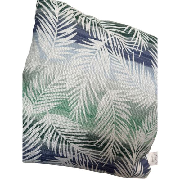 Sewing Down South Beachly Collection 11.5" Throw Pillow Coastal Palm Leaves - Picture 3 of 6